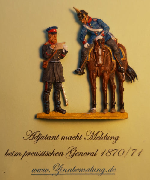 Preussischer Adjutant meldet einem General
