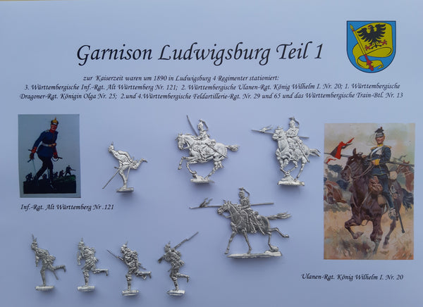 1890 Serie: Städte und Garnisonen Deutschlands - Ludwigsburg