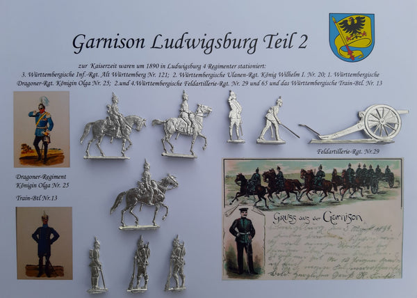 1890 Serie: Städte und Garnisonen Deutschlands - Ludwigsburg