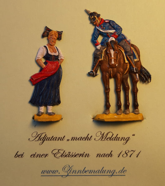 Preussischer Adjutant und Elsässerin