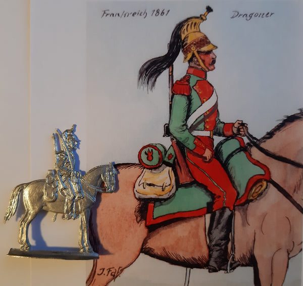 1861 - 1873 Serie Französische Dragoner der Linie und Garde Dragoner der Kaiserin