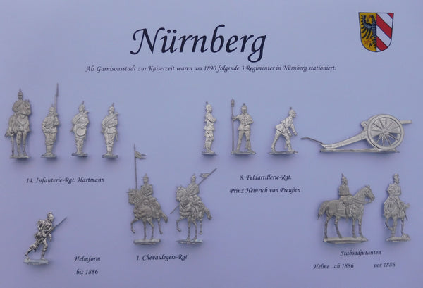 1890 Serie: Städte und Garnisonen Deutschlands - Nürnberg