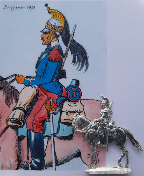 1861 - 1873 Serie Französische Dragoner der Linie und Garde Dragoner der Kaiserin